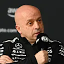 LAS VEGAS, NEVADA - NOVEMBER 20: Simone Resta, Deputy Technical Director at Mercedes AMG Petronas F1 Team in the Team Principals Press Conference during practice ahead of the F1 Grand Prix of Las Vegas at Las Vegas Strip Circuit on November 20, 2025 in Las Vegas, Nevada. (Photo by Mark Sutton/Getty Images)