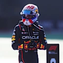 MEXICO CITY, MEXICO - OCTOBER 26: Third placed Max Verstappen of the Netherlands and Oracle Red Bull Racing in parc ferme during the F1 Grand Prix of Mexico at Autodromo Hermanos Rodriguez on October 26, 2025 in Mexico City, Mexico. (Photo by Clive Rose/Getty Images)