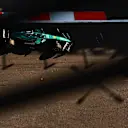 MEXICO CITY, MEXICO - OCTOBER 24: Lance Stroll of Canada driving the (18) Aston Martin F1 Team AMR25 Mercedes on track during practice ahead of the F1 Grand Prix of Mexico at Autodromo Hermanos Rodriguez on October 24, 2025 in Mexico City, Mexico. (Photo by Hector Vivas/Getty Images)