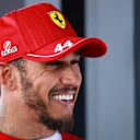 MEXICO CITY, MEXICO - OCTOBER 25: Third placed qualifier Lewis Hamilton of Great Britain and Scuderia Ferrari is interviewed during qualifying ahead of the F1 Grand Prix of Mexico at Autodromo Hermanos Rodriguez on October 25, 2025 in Mexico City, Mexico. (Photo by Hector Vivas/Getty Images)