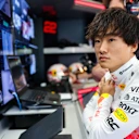 ZANDVOORT, NETHERLANDS - AUGUST 30: Yuki Tsunoda of Japan and Oracle Red Bull Racing looks on in the garage during final practice ahead of the F1 Grand Prix of Netherlands at Circuit Zandvoort on August 30, 2025 in Zandvoort, Netherlands. (Photo by Mark Thompson/Getty Images)