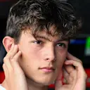 ZANDVOORT, NETHERLANDS - AUGUST 30: Oliver Bearman of Great Britain and Haas F1 looks on in the garage during final practice ahead of the F1 Grand Prix of Netherlands at Circuit Zandvoort on August 30, 2025 in Zandvoort, Netherlands. (Photo by Mark Sutton - Formula 1/Formula 1 via Getty Images)