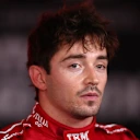 LUSAIL CITY, QATAR - NOVEMBER 29: Thirteenth placed Charles Leclerc of Monaco and Scuderia Ferrari is interviewed during the Sprint ahead of the F1 Grand Prix of Qatar at Lusail International Circuit on November 29, 2025 in Lusail City, Qatar. (Photo by Peter Fox/Getty Images)