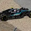 AUSTIN, TEXAS - OCTOBER 19: Andrea Kimi Antonelli of Italy driving the (12) Mercedes AMG Petronas F1 Team W16 in the gravel during the F1 Grand Prix of United States at Circuit of The Americas on October 19, 2025 in Austin, Texas. (Photo by Clive Mason/Getty Images)