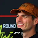 AUSTIN, TEXAS - OCTOBER 16: Max Verstappen of the Netherlands and Oracle Red Bull Racing speaks in the Drivers Press Conference during previews ahead of the F1 Grand Prix of United States at Circuit of The Americas on October 16, 2025 in Austin, Texas. (Photo by Clive Rose/Getty Images)