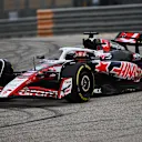AUSTIN, TEXAS - OCTOBER 18: Esteban Ocon of France driving the (31) Haas F1 VF-25 Ferrari crashes out during the Sprint ahead of the F1 Grand Prix of United States at Circuit of The Americas on October 18, 2025 in Austin, Texas. (Photo by Clive Mason/Getty Images)