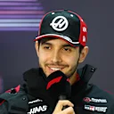 BAHRAIN, BAHRAIN - FEBRUARY 26: Esteban Ocon of France and Haas F1 speaks during the Drivers Press