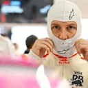 SUZUKA, JAPAN - MARCH 27: Liam Lawson of New Zealand and Visa Cash App Racing Bulls prepares to