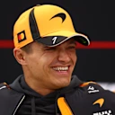 SUZUKA, JAPAN - MARCH 26: Lando Norris of Great Britain and McLaren looks on in the Drivers Press