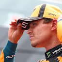 MONTREAL, QUEBEC - MAY 23: Second placed Lando Norris of Great Britain and McLaren looks on during the Sprint ahead of the F1 Grand Prix of Canada at Circuit Gilles-Villeneuve on May 23, 2026 in Montreal, Quebec. (Photo by Bryn Lennon - Formula 1/Formula 1 via Getty Images)