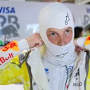 MIAMI, FLORIDA - MAY 01: Liam Lawson of New Zealand and Visa Cash App Racing Bulls prepares to drive in the garage during Sprint Qualifying ahead of the F1 Grand Prix of Miami at Miami International Autodrome on May 01, 2026 in Miami, Florida. (Photo by Rudy Carezzevoli/Getty Images)