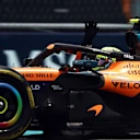 MIAMI, FLORIDA - MAY 02: Sprint winner Lando Norris of Great Britain and McLaren celebrates on his way to Parc Ferme during the Sprint ahead of the F1 Grand Prix of Miami at Miami International Autodrome on May 02, 2026 in Miami, Florida. (Photo by Chris Graythen/Getty Images)
