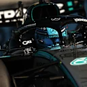 MIAMI, FLORIDA - MAY 02: George Russell of Great Britain driving the (63) Mercedes AMG Petronas F1 Team W17 on track during qualifying ahead of the F1 Grand Prix of Miami at Miami International Autodrome on May 02, 2026 in Miami, Florida. (Photo by Chris Graythen/Getty Images)
