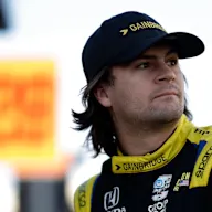 INDIANAPOLIS, IN - MAY 28: NTT IndyCar series driver Colton Herta attends the drivers meeting on