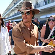 AUSTIN, TEXAS - OCTOBER 19: Matthew McConaughey walks in the Paddock prior to the F1 Grand Prix of