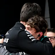 SHANGHAI, CHINA - MARCH 15: Race winner Andrea Kimi Antonelli of Italy and Mercedes AMG Petronas F1