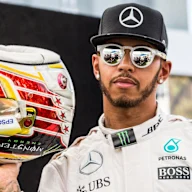MELBOURNE, AUSTRALIA - MARCH 17 : Lewis Hamilton (GBR) of Mercedes AMG Petronas holding his helmet