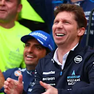 BAKU, AZERBAIJAN - SEPTEMBER 21: Third placed Carlos Sainz of Spain and Williams James Vowles, Team