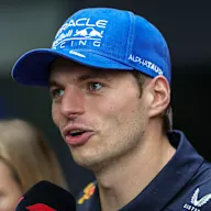 SAO PAULO, BRAZIL - NOVEMBER 06: Max Verstappen of the Netherlands and Oracle Red Bull Racing talks