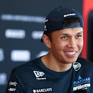 MELBOURNE, AUSTRALIA - MARCH 05: Alexander Albon of Thailand and Williams talks to the media during