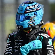 NORTHAMPTON, ENGLAND - JULY 03: George Russell of Great Britain and Mercedes AMG Petronas F1 Team