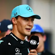 SPIELBERG, AUSTRIA - JUNE 28: Race winner George Russell of Great Britain and Mercedes AMG Petronas