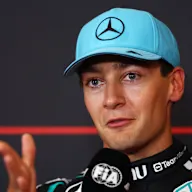 SPIELBERG, AUSTRIA - JUNE 27: Pole position qualifier George Russell of Great Britain and Mercedes