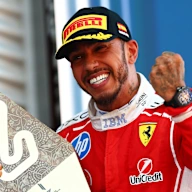 BARCELONA, SPAIN - JUNE 14: Race winner Lewis Hamilton of Great Britain and Scuderia Ferrari on the