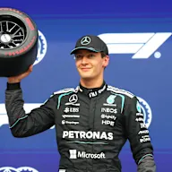 MONTREAL, QUEBEC - MAY 23: Pole position qualifier George Russell of Great Britain and Mercedes AMG