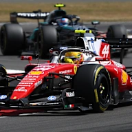 NORTHAMPTON, ENGLAND - JULY 04: Lewis Hamilton of Great Britain driving the (44) Scuderia Ferrari
