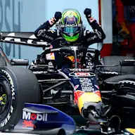 MIAMI, FLORIDA - MAY 03: Isack Hadjar of France and Oracle Red Bull Racing climbs out of his
