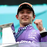 MIAMI, FLORIDA - MAY 03: Race winner Andrea Kimi Antonelli of Italy and Mercedes AMG Petronas F1