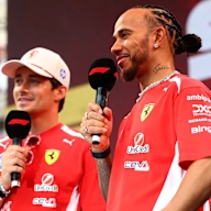 MONTE-CARLO, MONACO - JUNE 05: Charles Leclerc of Monaco and Scuderia Ferrari and Lewis Hamilton of