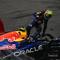 MONTE-CARLO, MONACO - JUNE 05: Isack Hadjar of France and Oracle Red Bull Racing jumps out of his