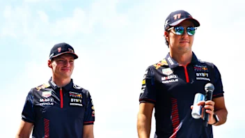 MELBOURNE, AUSTRALIA - MARCH 30: Sergio Perez of Mexico and Oracle Red Bull Racing looks on in the