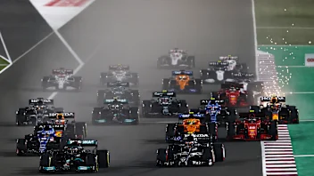 DOHA, QATAR - NOVEMBER 21: Lewis Hamilton of Great Britain driving the (44) Mercedes AMG Petronas