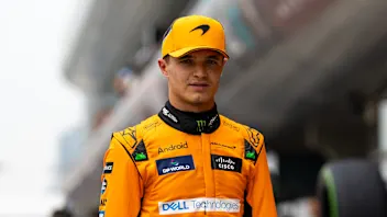 SHANGHAI, CHINA - APRIL 20: Lando Norris of Great Britain and McLaren walks in the paddock during