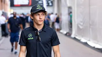 MONTE-CARLO, MONACO - MAY 24: Andrea Kimi Antonelli walks in the paddock during practice ahead of