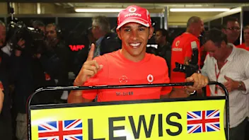 SAO PAULO, BRAZIL - NOVEMBER 02:  New Formula One World Champion Lewis Hamilton of Great Britain
