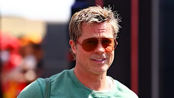 BUDAPEST, HUNGARY - JULY 19: Brad Pitt, star of the upcoming Formula One based movie, F1, walks in