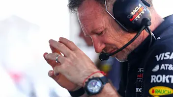 BAHRAIN, BAHRAIN - APRIL 12: Christian Horner, Team Principal of Oracle Red Bull Racing on the pit