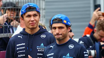 BAKU, AZERBAIJAN - SEPTEMBER 21: Carlos Sainz of Spain and Williams and Alexander Albon of Thailand