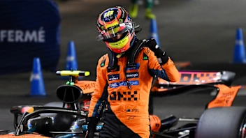 LUSAIL CITY, QATAR - NOVEMBER 29: Pole position qualifier Oscar Piastri of Australia and McLaren