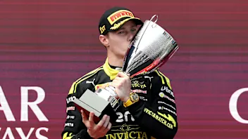 MELBOURNE, AUSTRALIA - MARCH 07: Race winner Joshua Durksen of Paraguay and Invicta Racing (2)