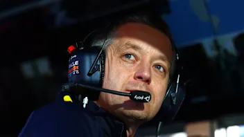 MELBOURNE, AUSTRALIA - APRIL 02: Will Courtenay, Head of Race Strategy of Red Bull Racing looks on