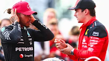 AUSTIN, TEXAS - OCTOBER 21: Second placed Lewis Hamilton of Great Britain and Mercedes talks with