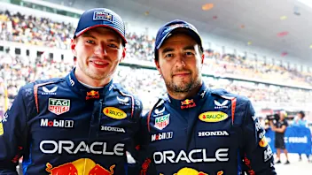 SHANGHAI, CHINA - APRIL 20: Pole position qualifier Max Verstappen of the Netherlands and Oracle