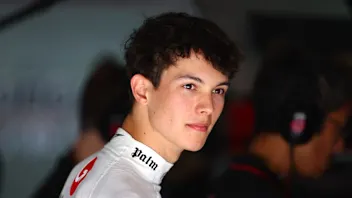IMOLA, ITALY - MAY 17: Oliver Bearman of Great Britain and Haas F1 looks on in the garage during
