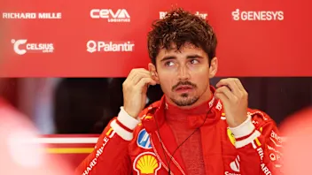 IMOLA, ITALY - MAY 17: Charles Leclerc of Monaco and Ferrari prepares to drive in the garage during