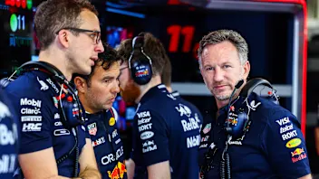 SHANGHAI, CHINA - APRIL 20: Sergio Perez of Mexico and Oracle Red Bull Racing and Oracle Red Bull
